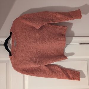 Everlane wool blend peach sweater cropped